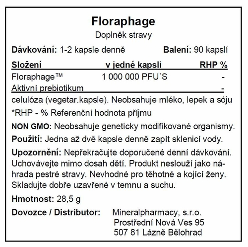 Floraphage - Steigerung der Wirkung von Probiotika - 90 Kapseln